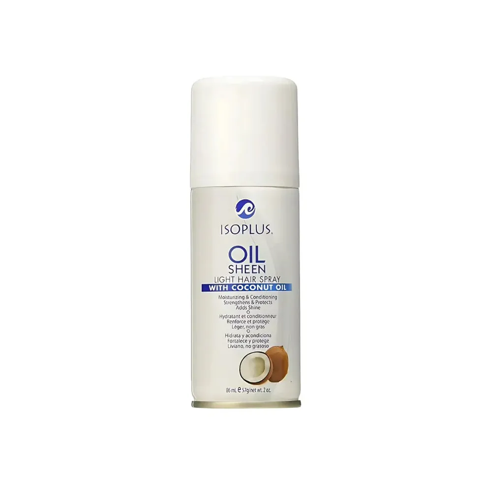 Isoplus Oil Sheen Light Hair Spray – 9 oz & 2 oz - Image 3