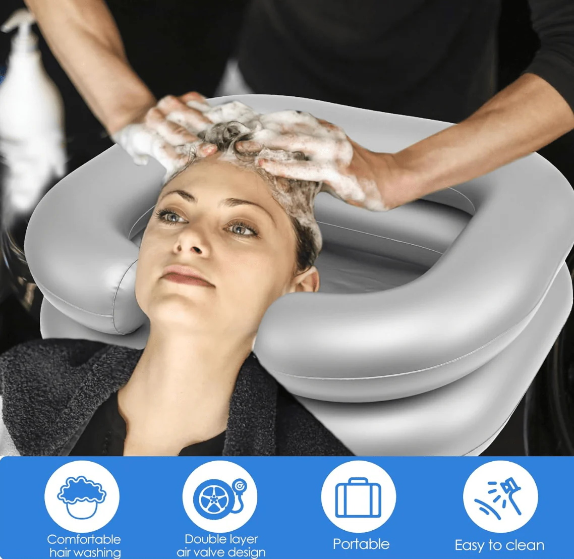 J2 Inflatable Hair Washing Basin β Grey - Image 5