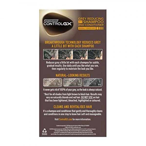 Just For Men Grey Reducing 2-in-1 Shampoo & Conditioner – 5 fl oz - Image 2