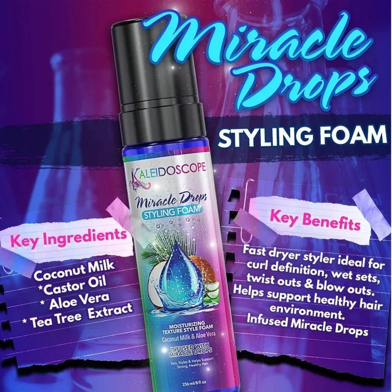 Kaleidoscope Miracle Drops Styling Foam β 8 fl oz - Image 4