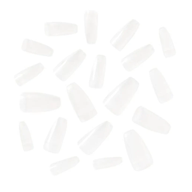 KISS 20 Tips Clear Coffin Nails โ TN01 - Image 3