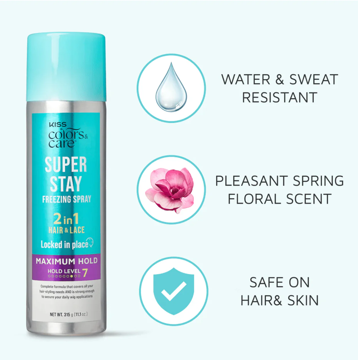 Kiss Colors & Care Super Stay Freezing Spray β 11oz - Image 5