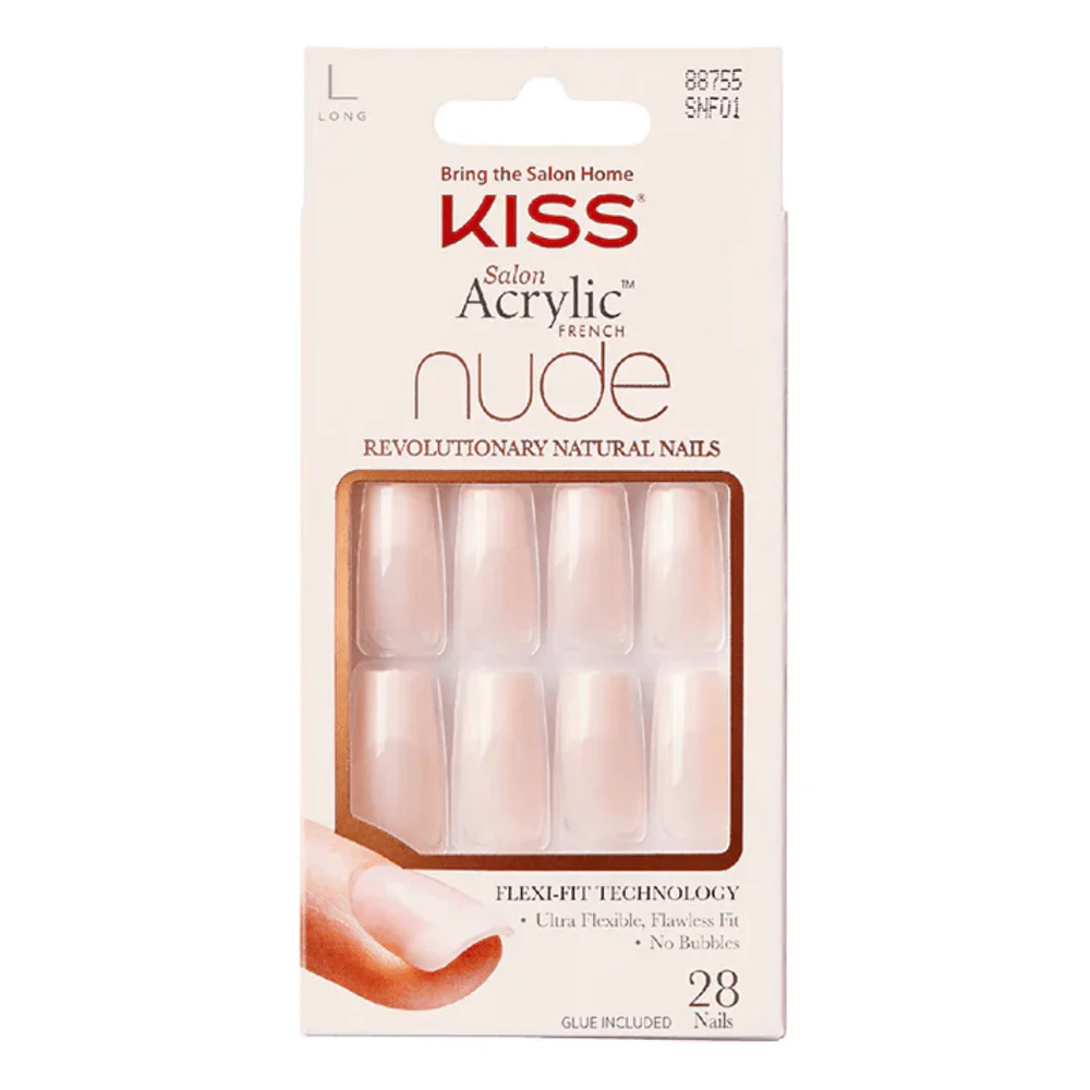 KISS Gel Fantasy & Acrylic French Nude Nails – Premium Finish - Image 3