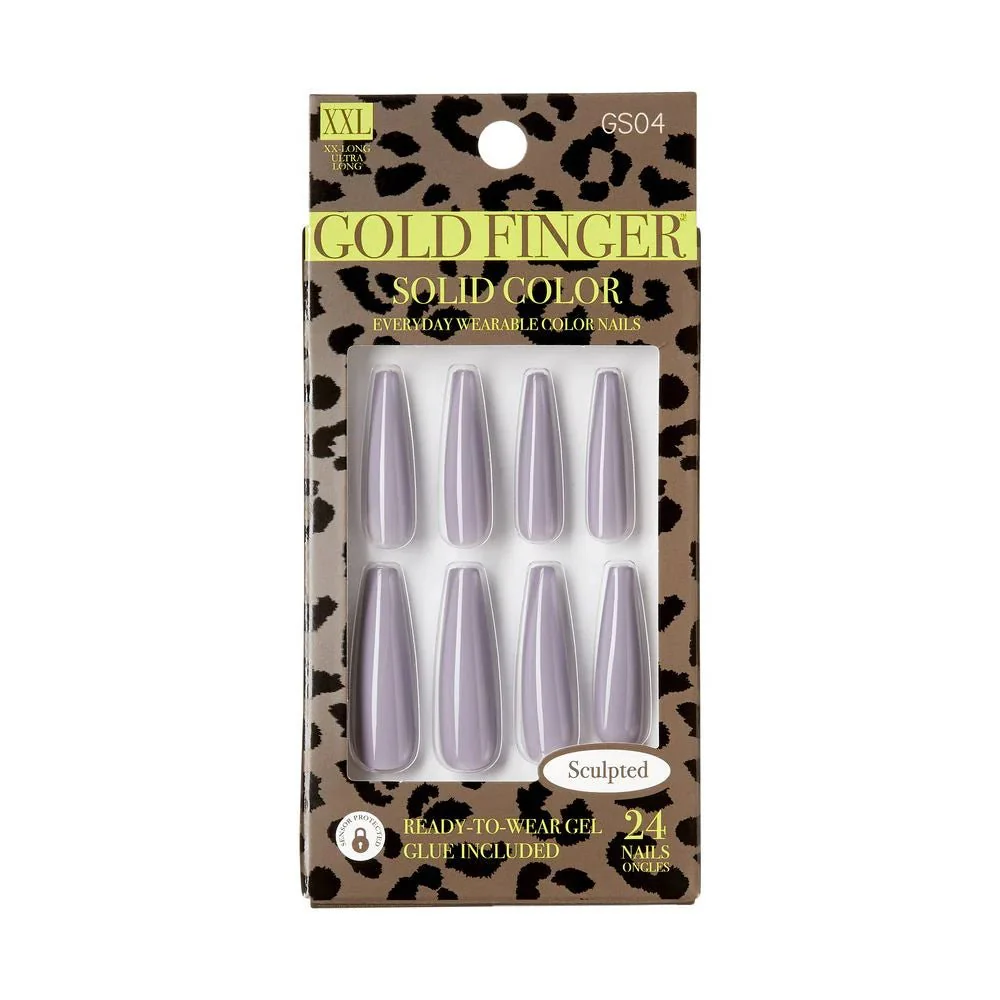 KISS Gold Finger Solid Color Nails β Ready-to-Wear Glossy Manicure - Image 4