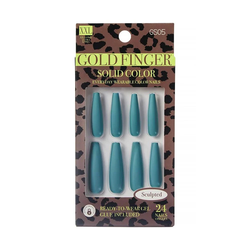 KISS Gold Finger Solid Color Nails β Ready-to-Wear Glossy Manicure - Image 5