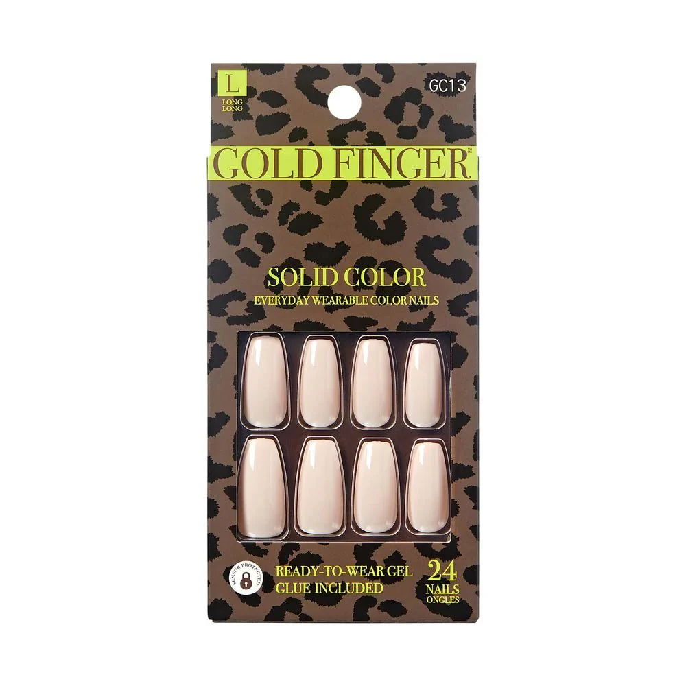 KISS Gold Finger Solid Color Nails β Ready-to-Wear Glossy Manicure - Image 7