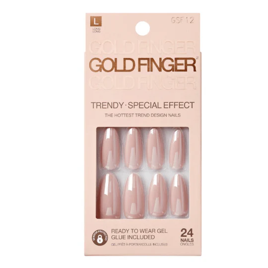 KISS Gold Finger Solid Color Nails β Ready-to-Wear Glossy Manicure - Image 8