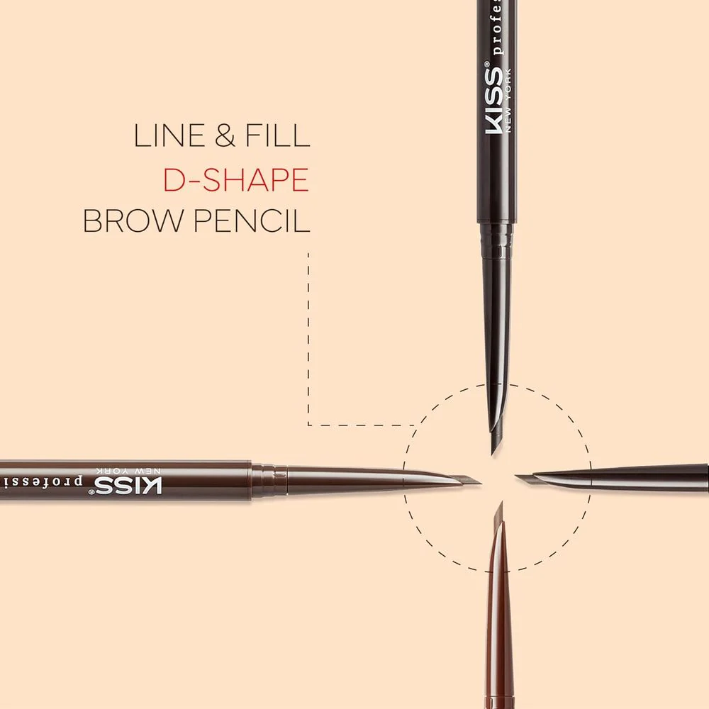 KISS Line & Fill Brow Pencil – 0.26g - Image 2
