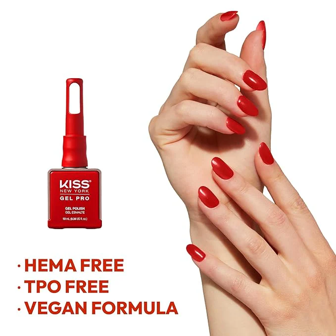 Kiss New York Gel Pro – "Are You Red-dy?" Gel Nail Polish (10ml) - Image 3
