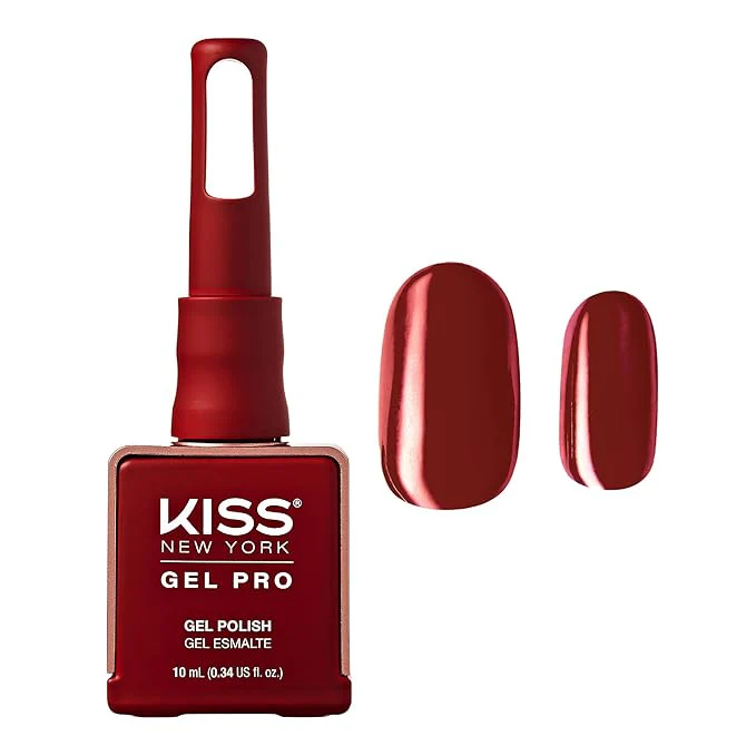 Kiss New York Gel Pro – "Merlot" Gel Nail Polish (10ml)