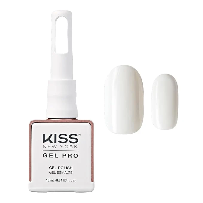 Kiss New York Gel Pro – "Paint It White" Gel Nail Polish (10ml)