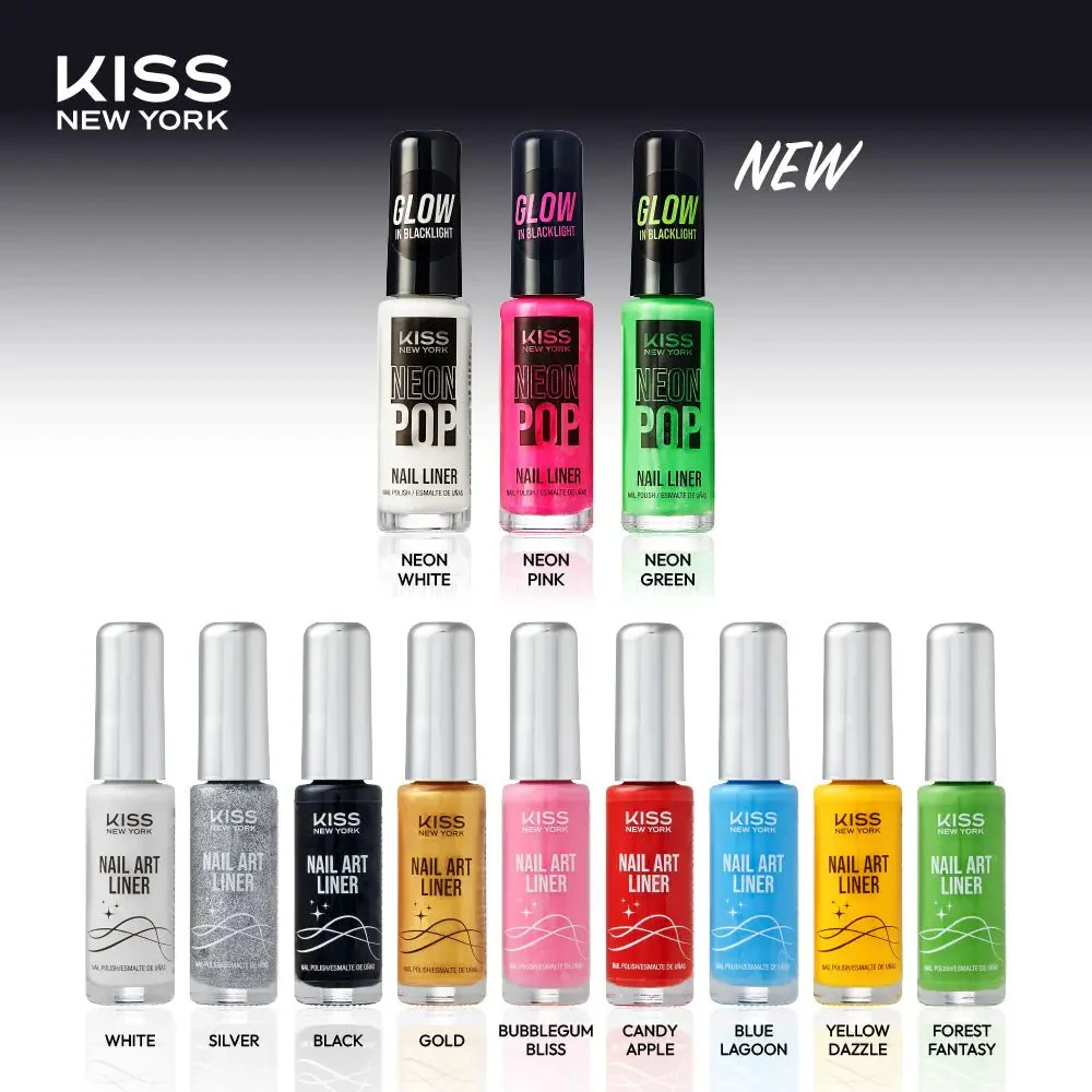 Kiss New York Precision Brush Neon Nail Art Liner