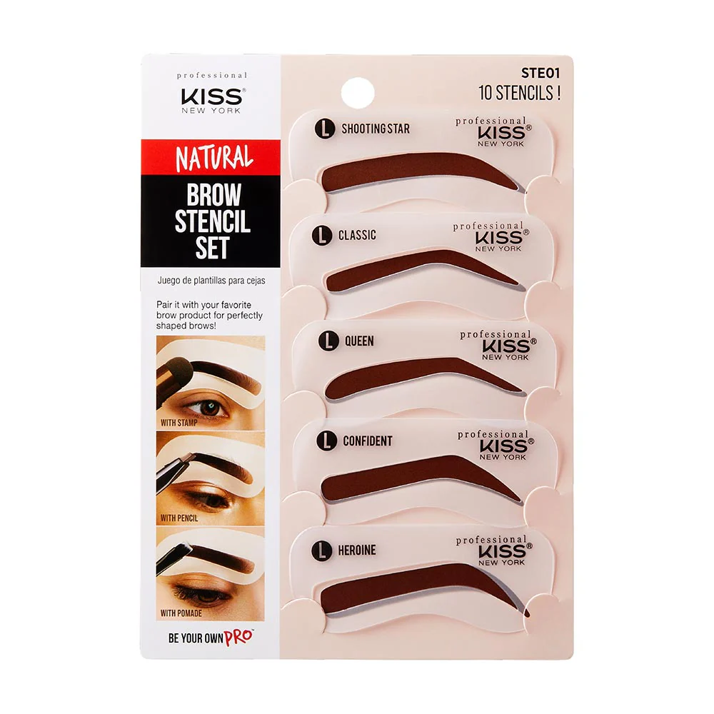 Kiss New York Professional Natural Brow Stencil Set - Image 3