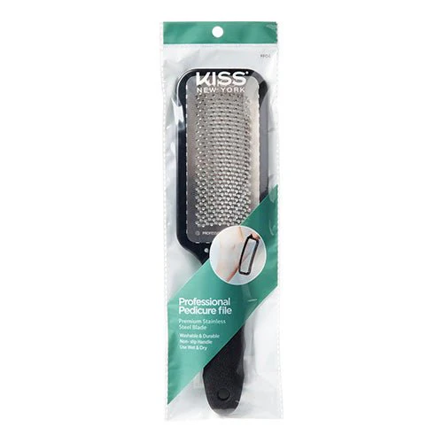 KISS Pedicure File – Double-Sided Wood with Stainless Steel Blade