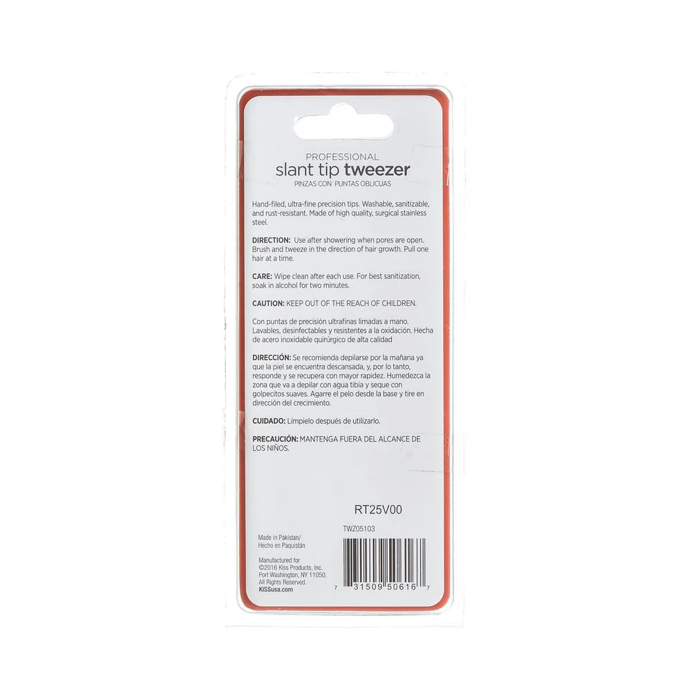 KISS NEW YORK Slant Tip Tweezer – Precision Brow Shaping Tool - Image 4