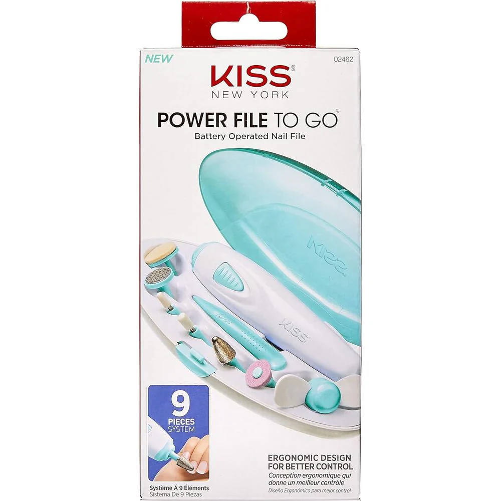 KISS Power File To Go - 9-Piece Portable Electric Nail File Kit - Image 5