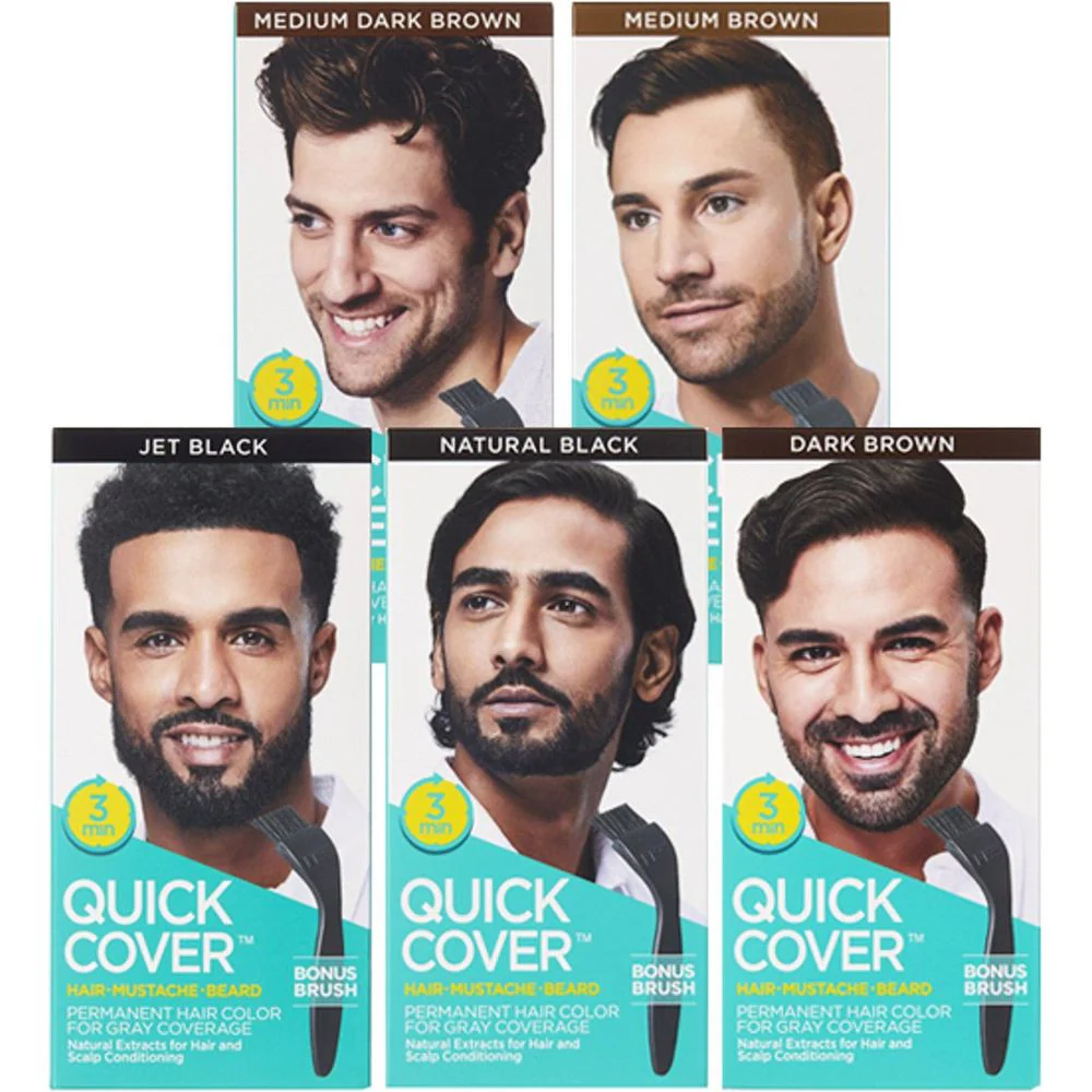 Kiss Quick Cover for Men – Hair, Beard & Mustache 5 Shades