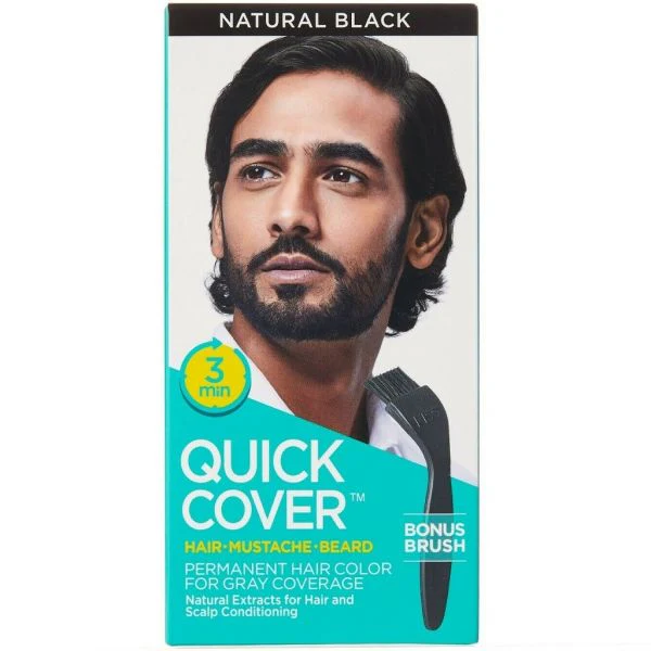 Kiss Quick Cover for Men – Hair, Beard & Mustache 5 Shades - Image 4