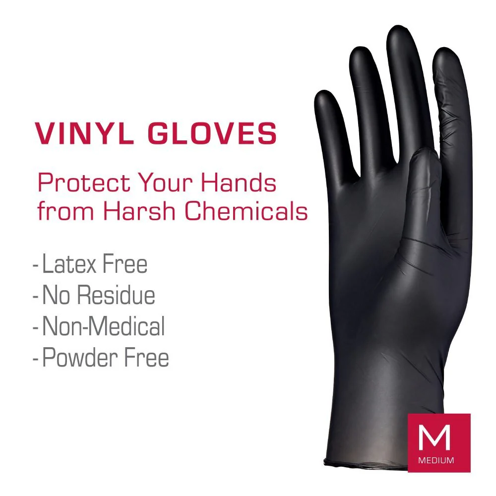 Kiss Red Black Vinyl Gloves - Image 5