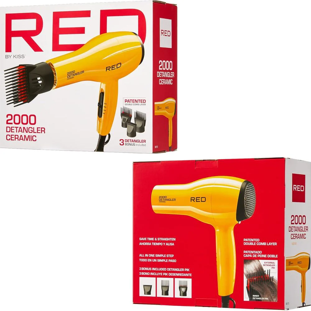 Red By Kiss Ceramic Detangler Hair Dryer - 2000W - Image 9