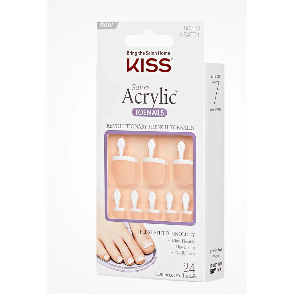 KISS Salon Acrylic French & Nude Press-On Nails โ 1 Kit