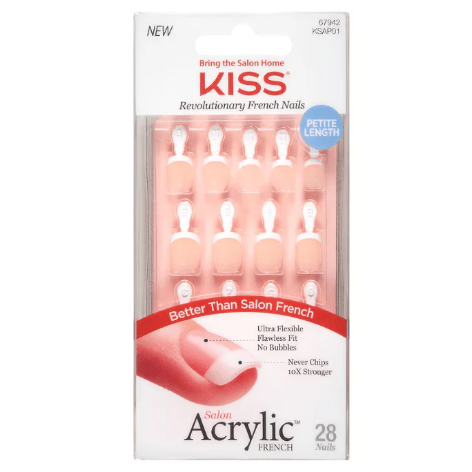 KISS Salon Acrylic French & Nude Press-On Nails โ 1 Kit - Image 2