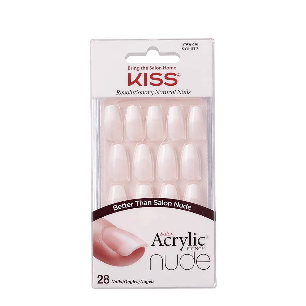 KISS Salon Acrylic Natural Nails – KAN Series | 28 Nails + Glue - Image 3