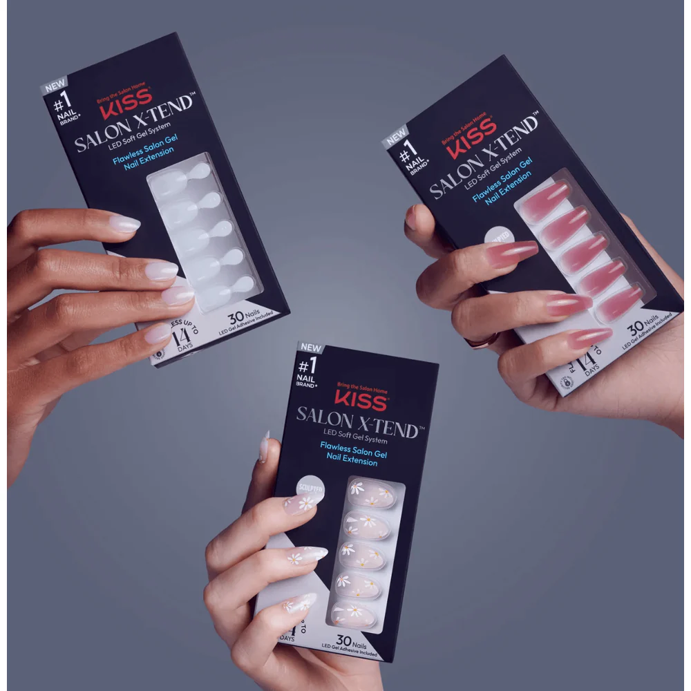 KISS Salon X-tend Press-On Nails – Styles 01 to 04