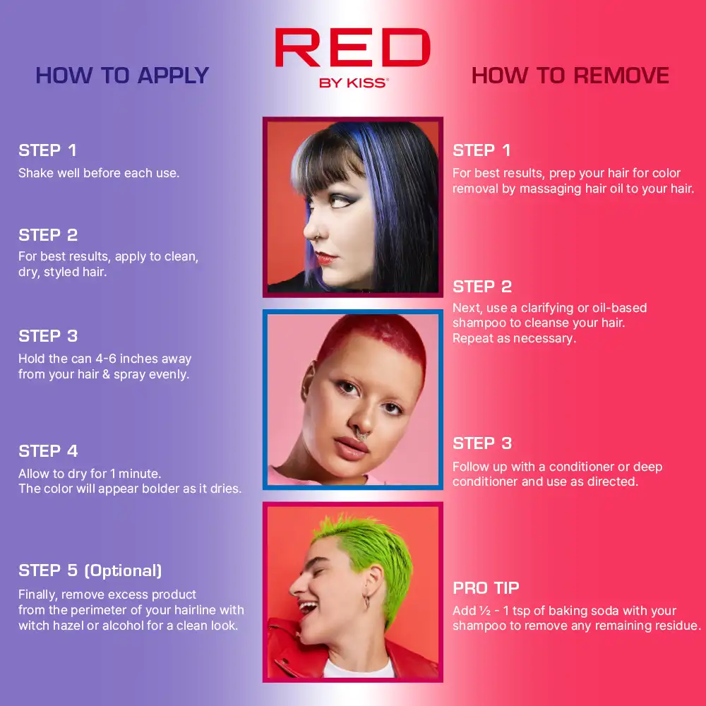 Red by Kiss Tintation Temporary Hair Color Spray – Vibrant Collection - Image 4
