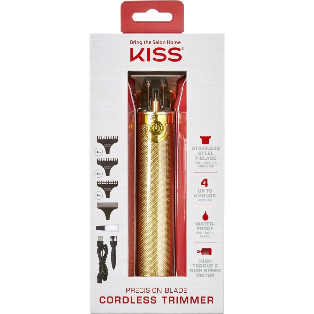 KISS USA Precision Blade Cordless USB Hair Trimmer Clipper – 8-Piece Set - Image 5
