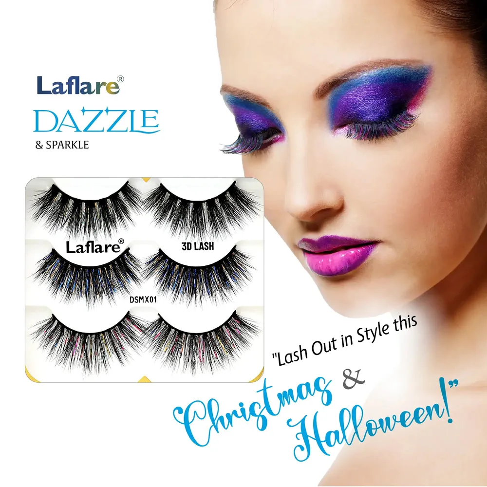 Laflare Dazzle & Sparkle – Colorful & Glitter Eyelashes - Image 2