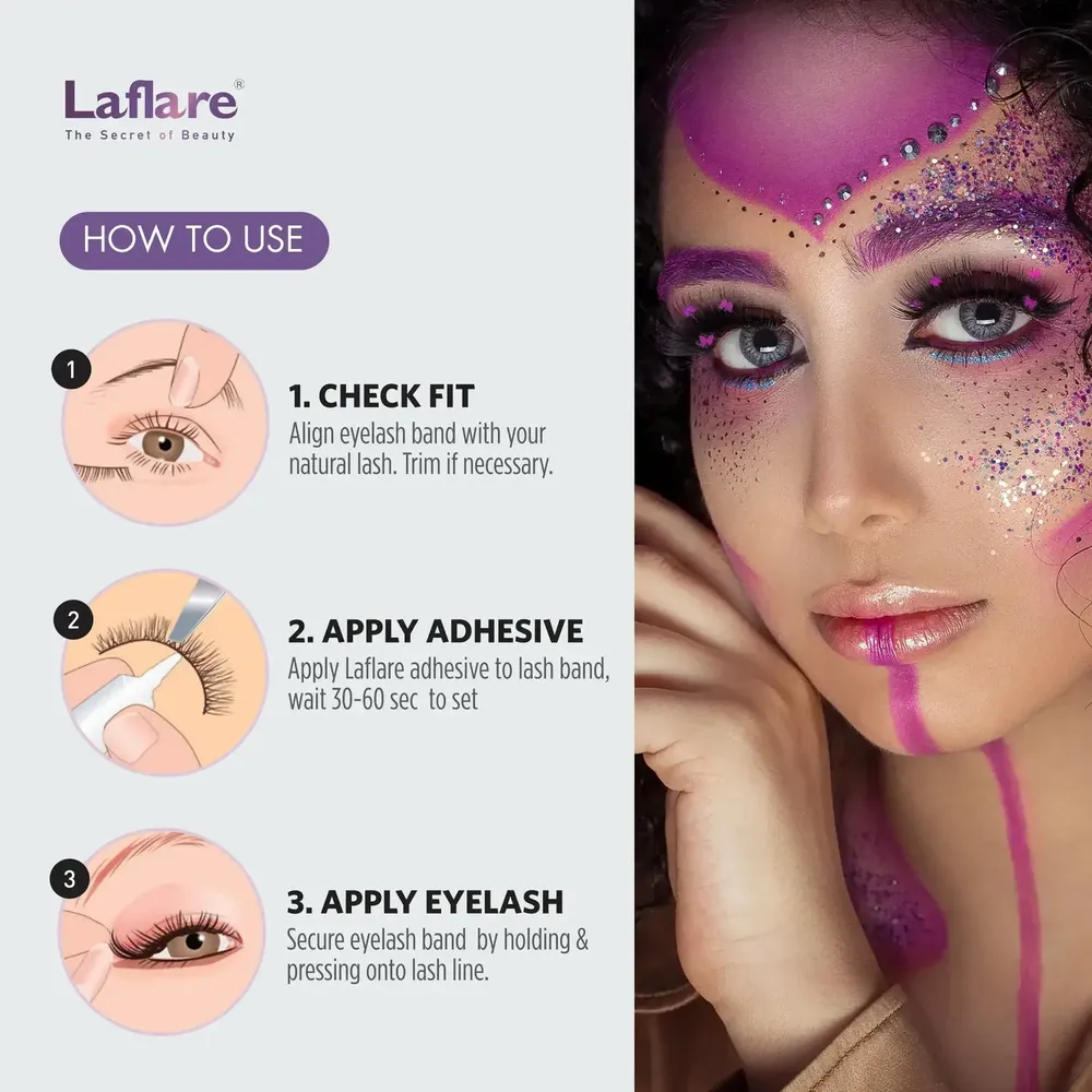 Laflare Dazzle & Sparkle – Colorful & Glitter Eyelashes - Image 4