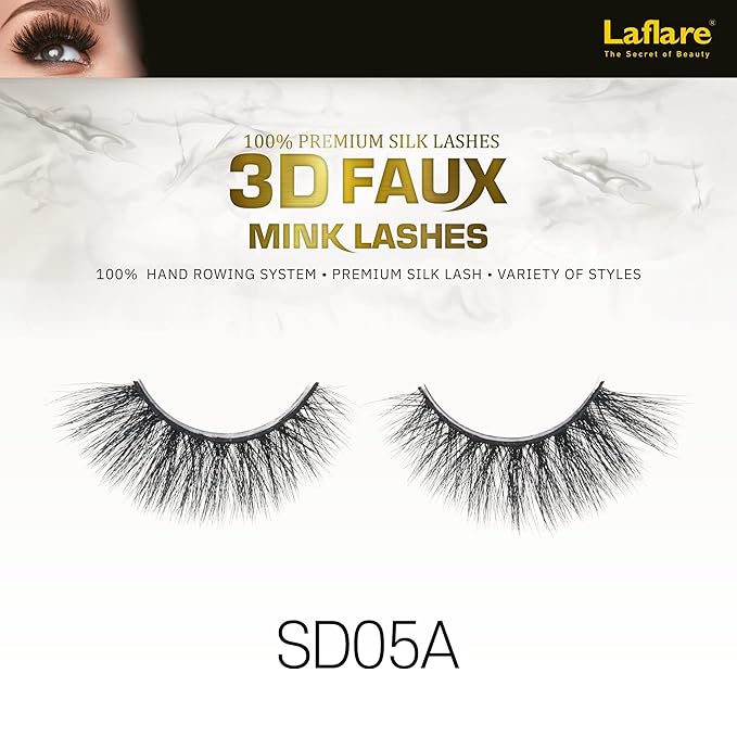 Laflare USA 3D Faux Mink Lashes – 100% Premium Silk - Image 3