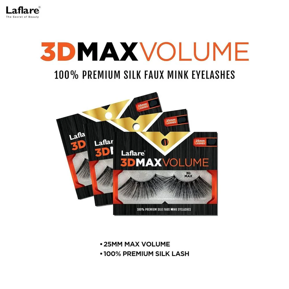 Laflare USA 3D Max Volume Lashes – 25mm