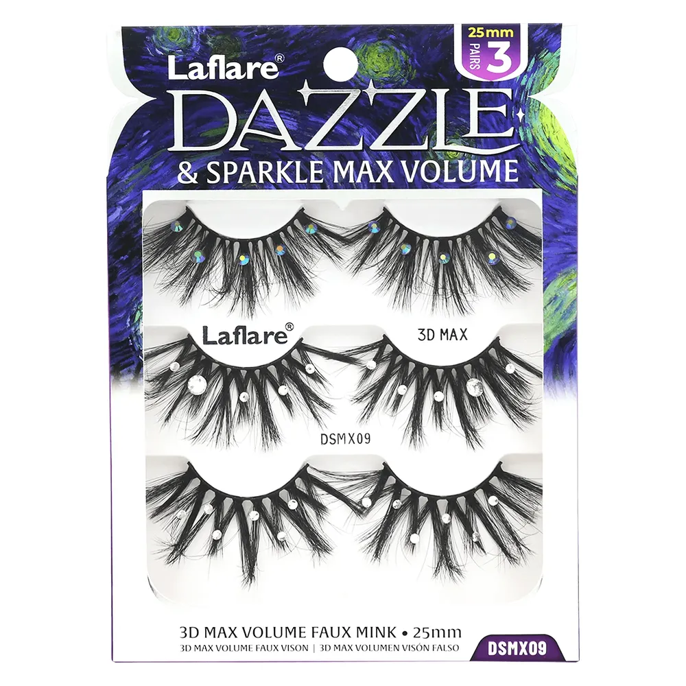 Laflare USA Dazzle & Sparkle Max Volume Rhinestone Lashes - 25mm - Image 5