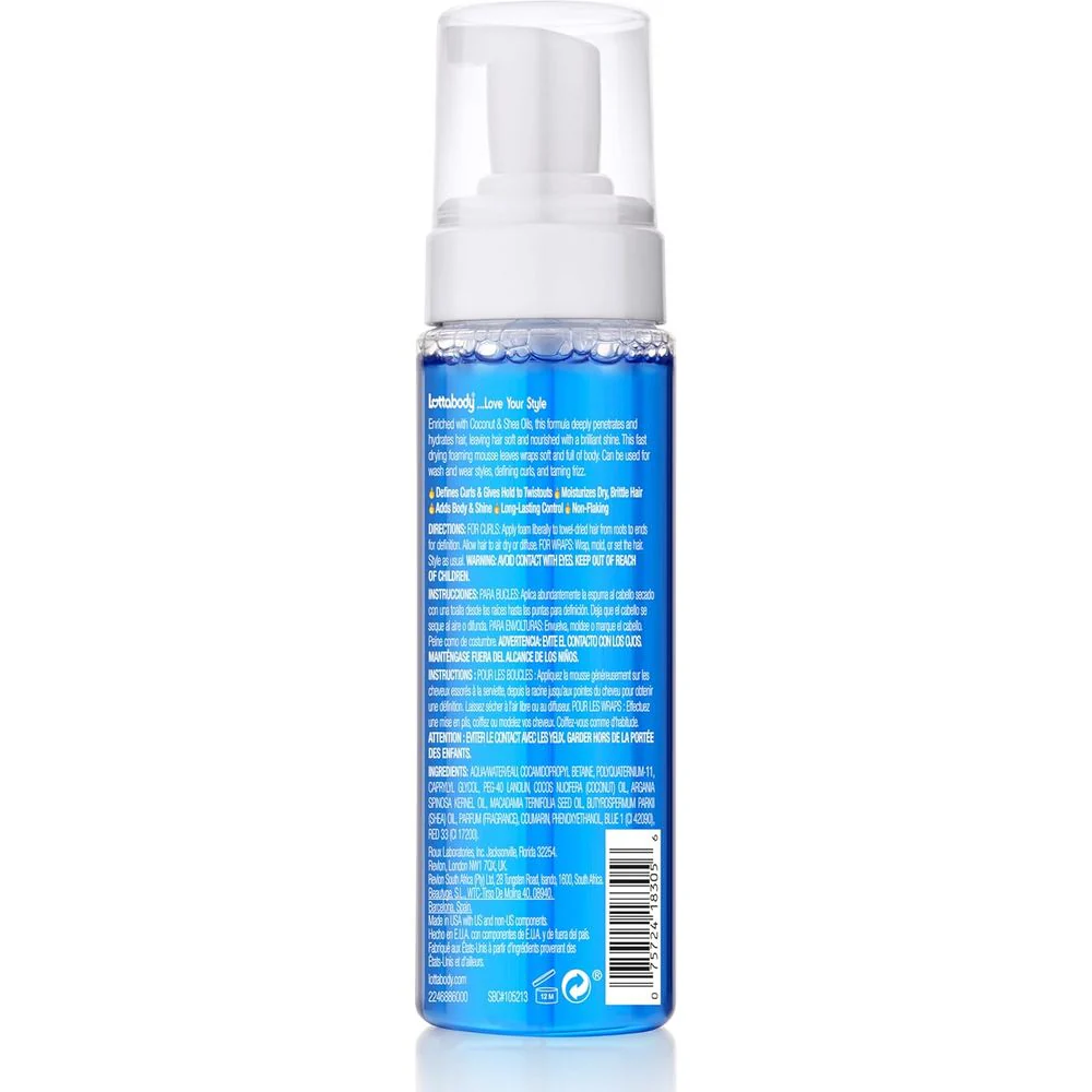 Lottabody Wrap Me Foaming Curl Mousse - Coconut Oil Shea 7 Oz - Image 2