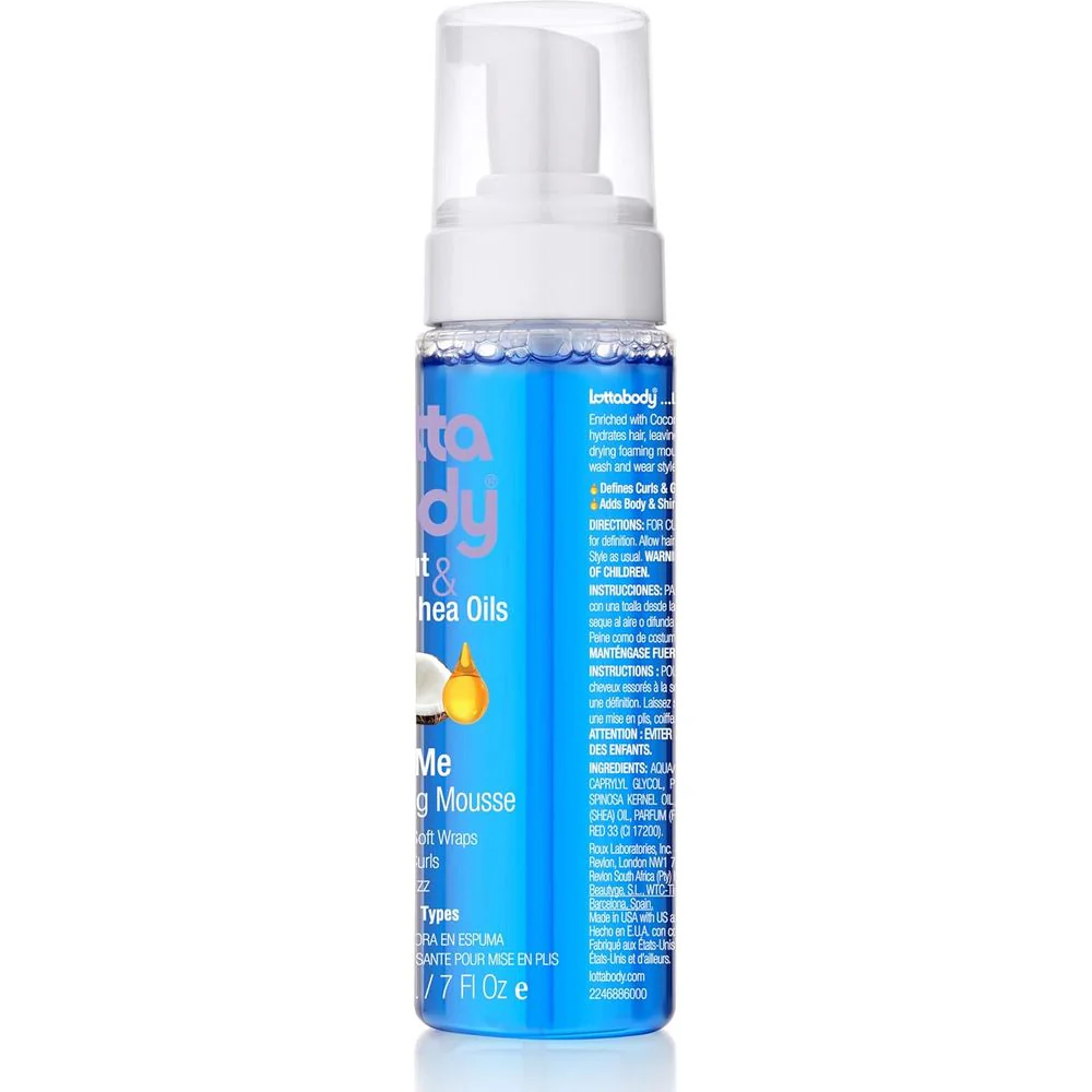 Lottabody Wrap Me Foaming Curl Mousse - Coconut Oil Shea 7 Oz - Image 4