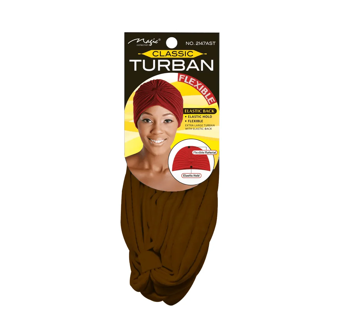Magic Collection Classic Turban Elastic Hold & Flexible Style - Image 2