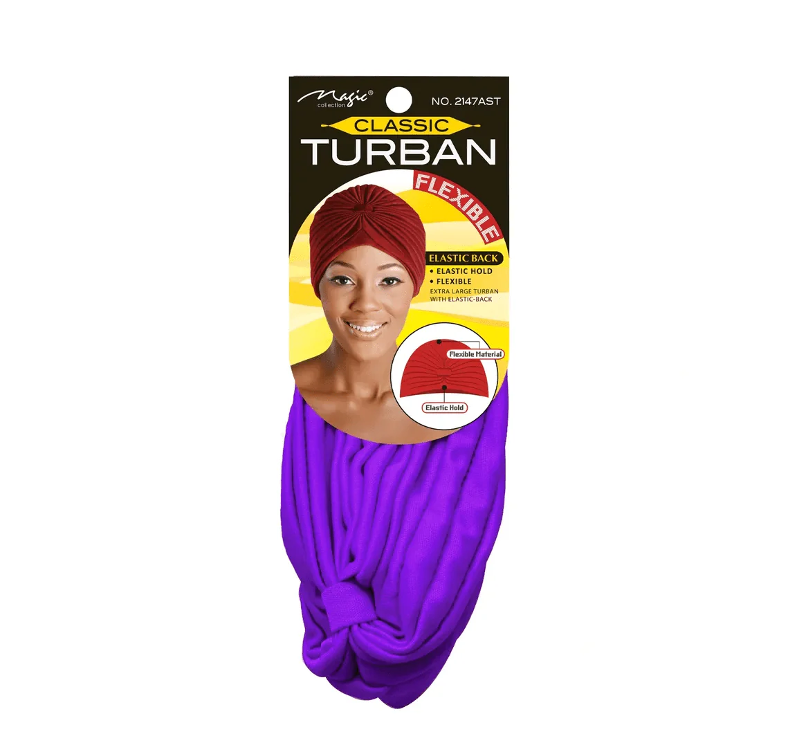 Magic Collection Classic Turban Elastic Hold & Flexible Style - Image 7