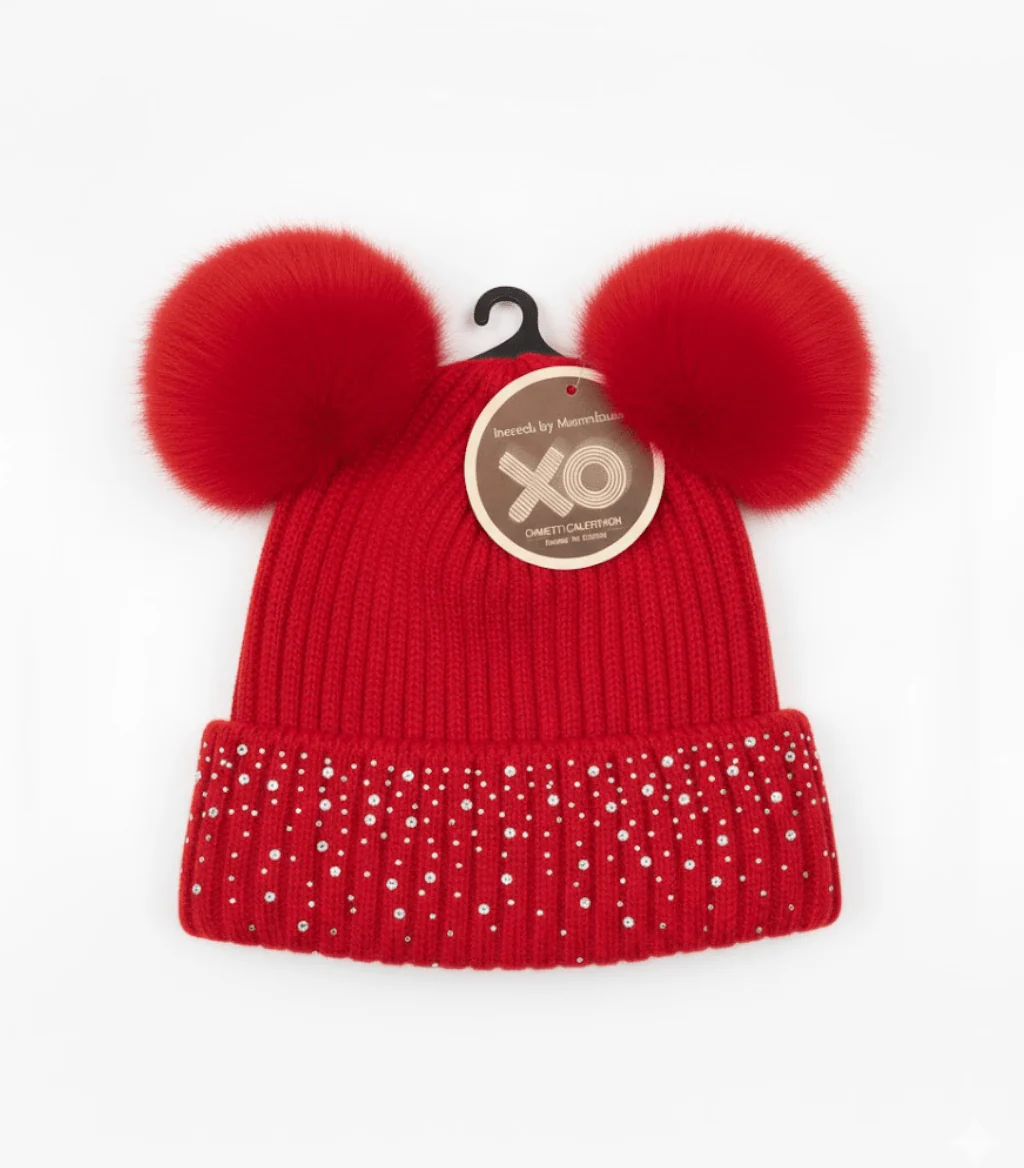 Magic Collection Kids 2 Pom Beanie w/ Stones - Assorted - Image 5