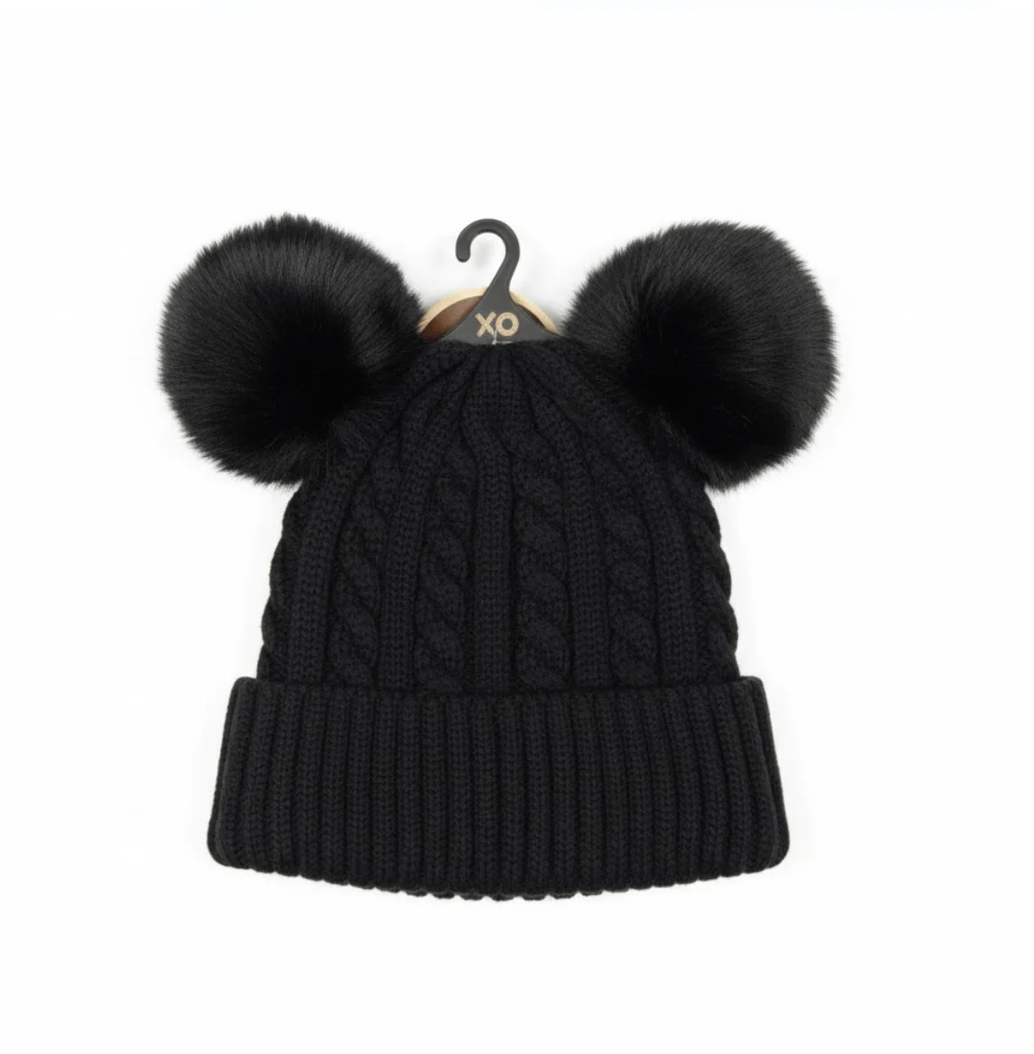 Magic Collection Kids Cable Knit 2 Pom Beanie - Assorted - Image 2