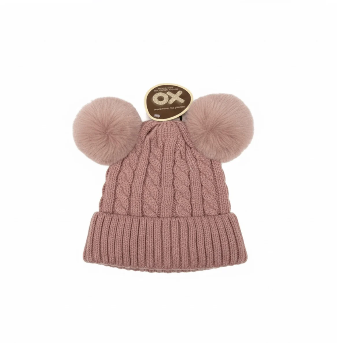 Magic Collection Kids Cable Knit 2 Pom Beanie - Assorted - Image 7