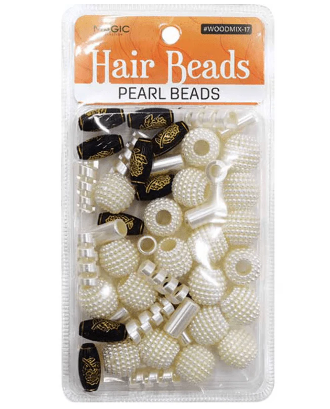 Magic Collection Wood Hair Beads Silver or Gold – 1 Pack - Image 5