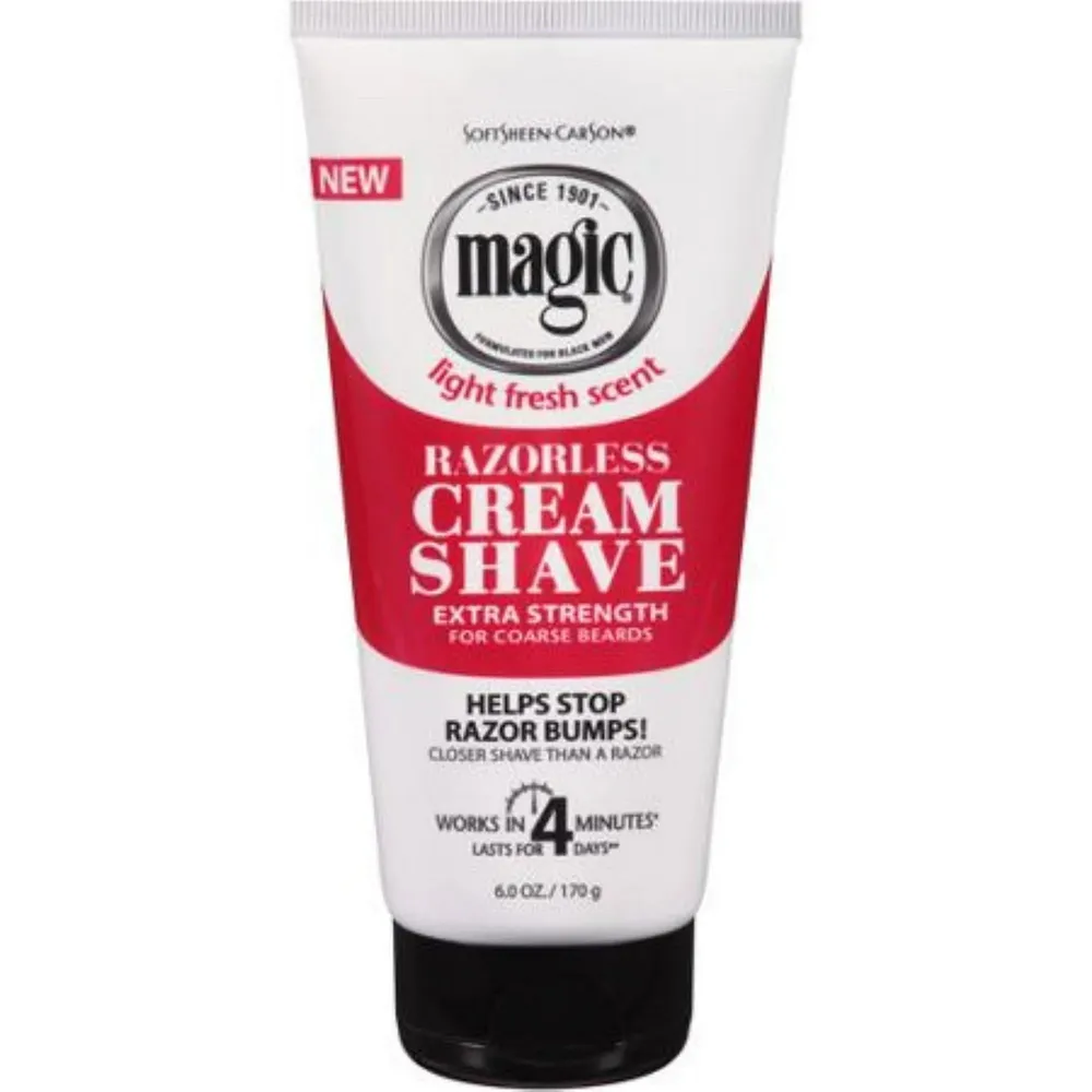Magic Hair Removal Cream – Tough on Coarse Beards, Gentle on Skin 6 oz
