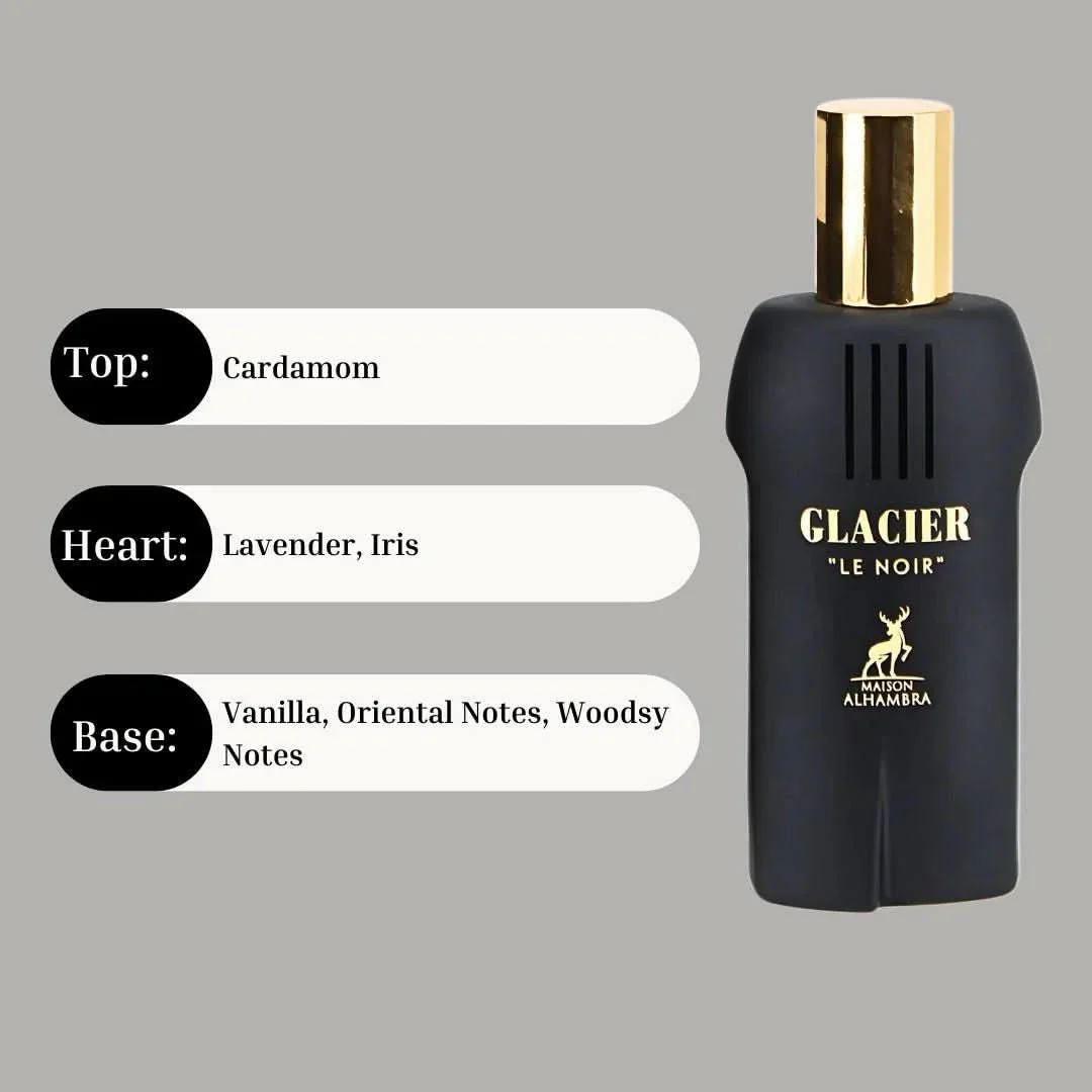 Maison Alhambra Glacier Le Noir Eau De Parfum Spray – 3.4oz - Image 5