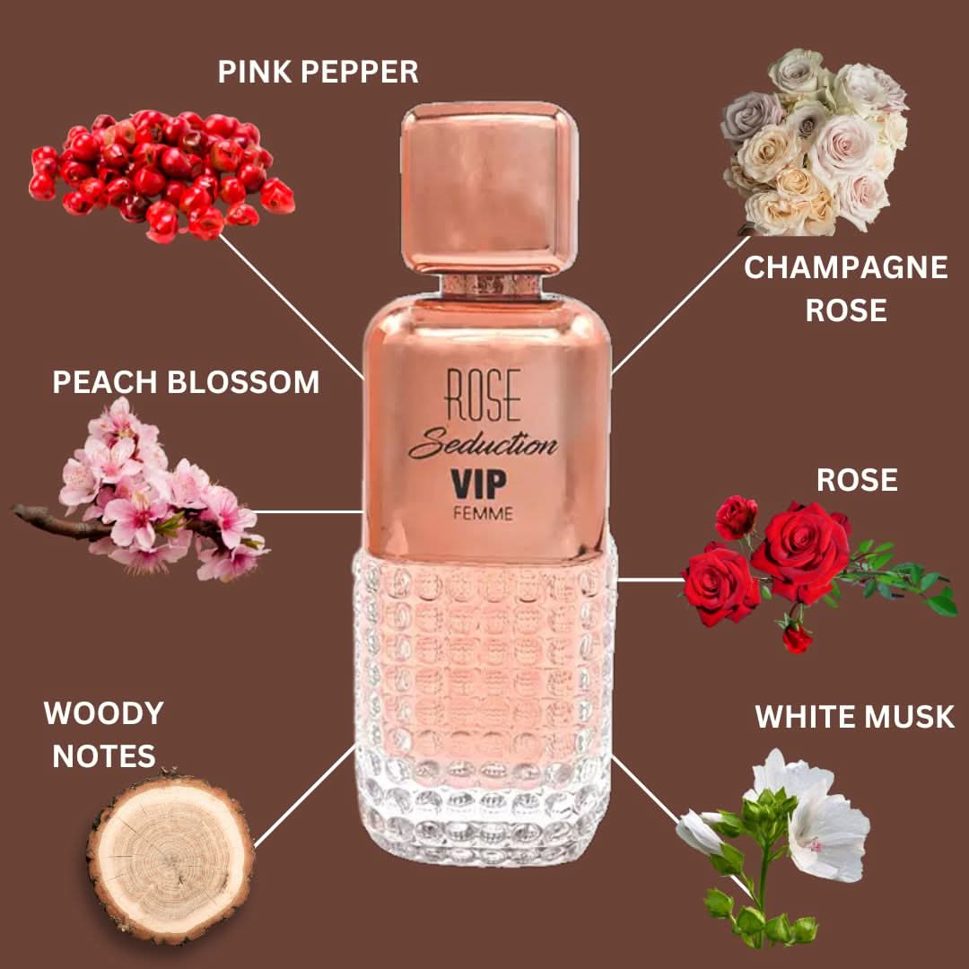 Maison Alhambra Rose Seduction VIP Pour Femme Eau De Parfum Spray – 3.4oz - Image 4