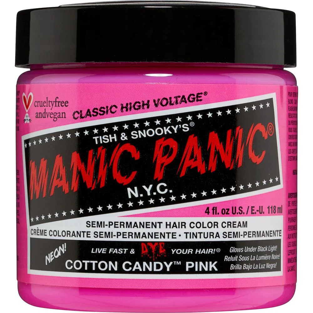 Manic Panic Creamtone Semi Permanent Hair Dye - Cotton Candy Pink 4oz