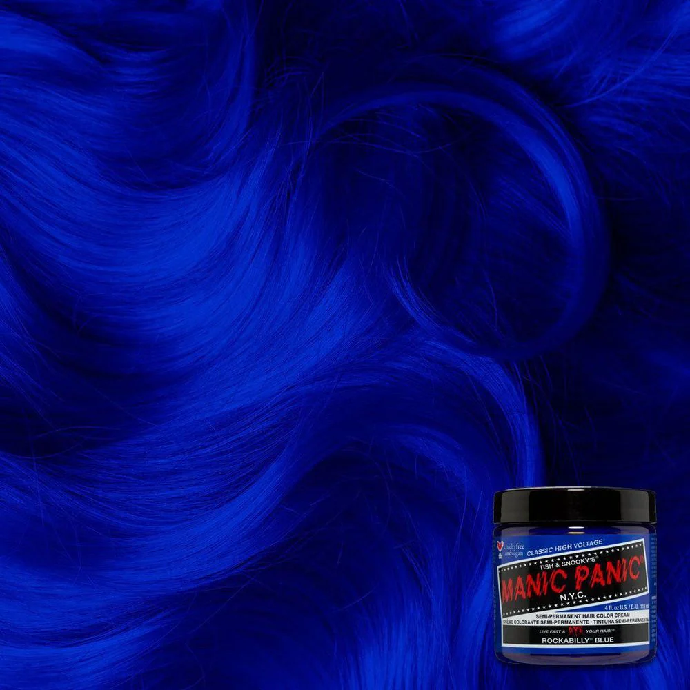Manic Panic Creamtone Semi Permanent Hair Dye - Rockabilly Blue 4oz - Image 3