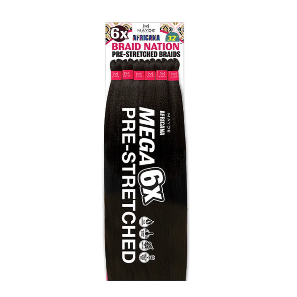 Mayde Beauty Synthetic Braiding Hair โ 6X Braid Nation 32โณ