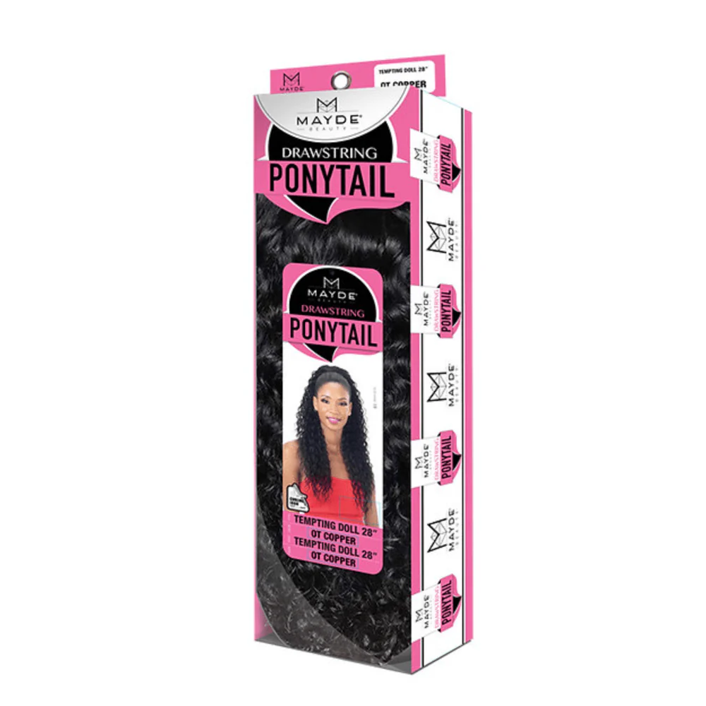 Mayde Beauty Synthetic Drawstring Ponytail – Tempting Doll 28” - Image 3